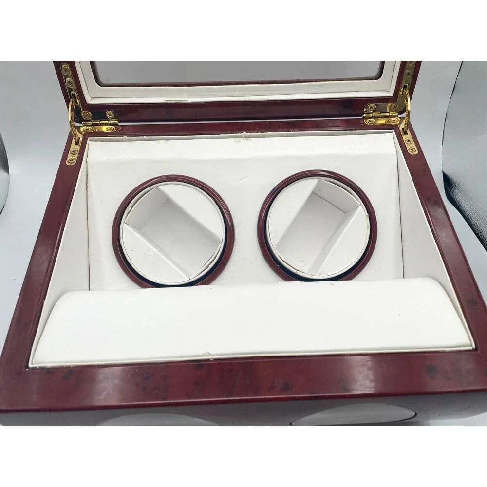 Zurich Time Mark-22 Swiss Automatic Double Watch Winder Box Wood Lacquer